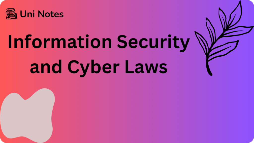 Information Security and Cyber Laws | Uni Notes