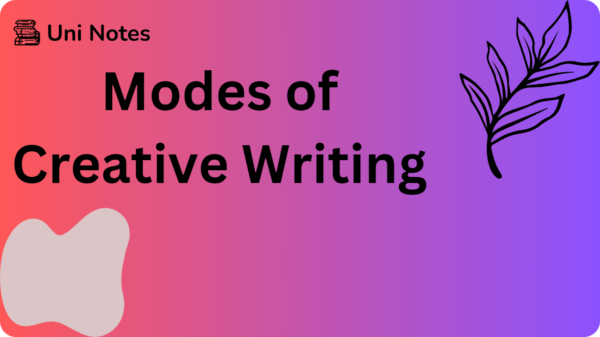 what is creative writing discuss the modes of creative writing