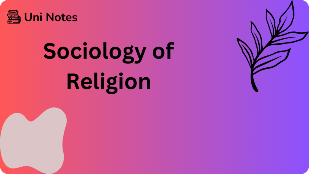 sociology of religion assignment