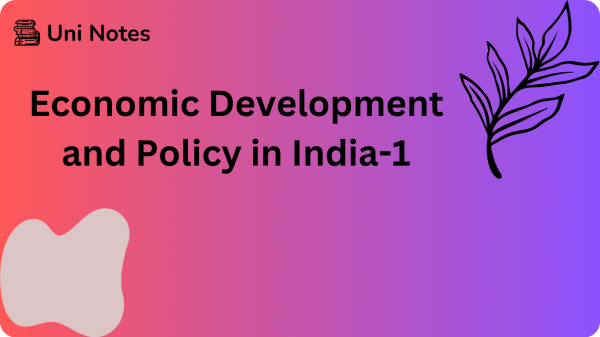 Economic Development and Policy in India-1 Template