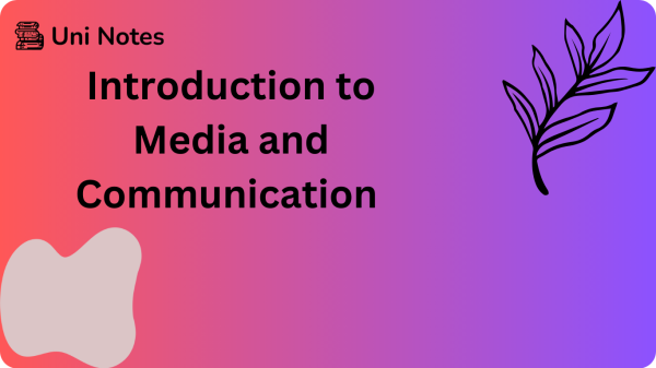 Introduction to Media and Communication Template